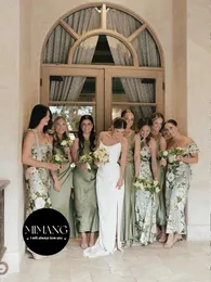 Green Bridesmaid Dress stain 2024 New Daily Wearable Summer Western Style Simple and Generous Bridesmaid Dress