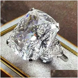 Outros acessórios Luxury Big Diamond Rings Fashion Party Oval Zircon Ring Jewelry Wedding noivado para eventos de entrega feminina DHI0C