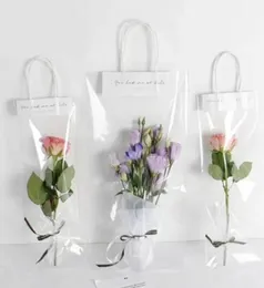 Transparent handväska PVC Flower Packing Bag Holiday Gift Bouquet PackagingSmall Woman Organizer C0614G158933227