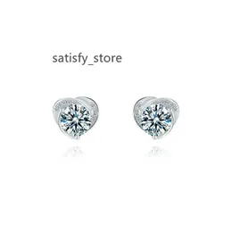 Hochwertige runde Diamantohrohrringe 0,5 Carat VVS Moissanit 925 Sterling Silber Ohrringe für Hersteller
