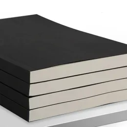 Gruby A5/B5 Notebook128 Arkusze/okładka Bookblack Blankrid i pozioma linia wewnątrz strony Urząd Badania Uwagi Notatki QP-088 240415