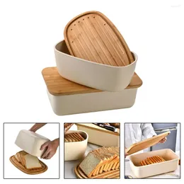 Geschirrsets Lunchbox Bento mit Holz Schneidebrett Deckel Container tragbares Sandwichbrot Halten Sie frisch