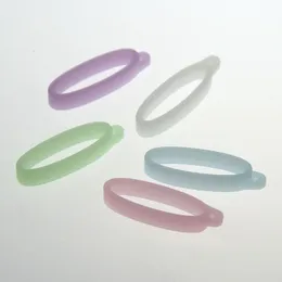 40mm Silicone Lanyard Band Luminous Glow in the Dark Silicon Necklace O Ring Clips String Neck Rope Chain Strap Mix DHL