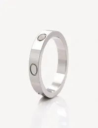 Titanium Steel Love 18K Weiß Gold plattiert Ehering Ringe für Frauen Ewiges Versprechen Verlobungsring Männer Großes Accessoires 9874015