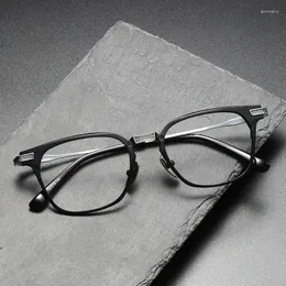 Solglasögon ramar Pure Titanium Ultralight Square Glasses Frame Japanses Vintage Fashion Optical Eyewear Reading SPECLES PROGRESSIVE