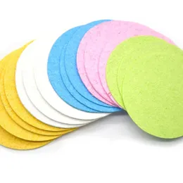 10pcs Face Cleaning Sponge Pad para máscara de esfoliante Máscara de massagem facial Remoção de maquiagem Compressa mais espessa de celulose natural reutilizável