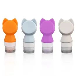 new Bottle Cartoon Cute Portable Silicone Refillable Empty Travel Packing Press for Lotion Shampoo Cosmetic Squeeze Containersfor Silicone Squeeze Tube