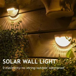 Decorations 6Pack LED Solar Light Outdoor Wall Lamps Energy Garden Lamps Waterproof Solar Fence Lamp Christmas Decoration Festoon Led Light