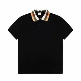 Erkek Polos Tişört Fi Nakış Kısa Kollu Üstler Tştolma Yaka Tee Sıradan Polo Gömlekleri M-3XL#165 49at#