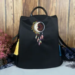 Chinese Ethnic Style Small Fragrance Bag Wholesale Embroidered Oxford Cloth Casual Backpack Anti-theft Women's Bag Pumeng.com