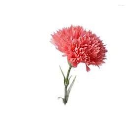 Decorative Flowers Artificial Flower Real Touch Carnation Branch High Quality Fake Home Bedroom Decoration Imitation Pink