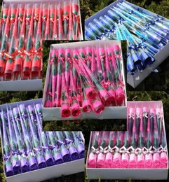 Soap Flowers Single Valentines Day Gifts Artificial Flowers Wedding Supplies Valentines Day Mothers Day Gift Favor 01244991549