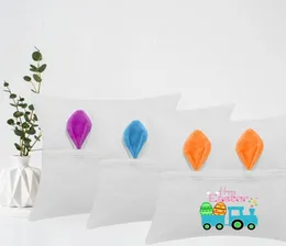 5 Styles Páscoa de Páscoa Poliéster Coelhinho Casa -ouvido Caixa de sublimação Decoração Decoração de casa Cushion para DIY Family Gift Transferência de calor Co9414473