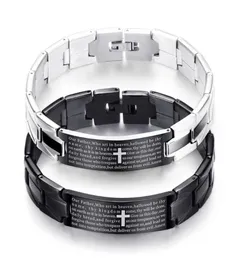 Bankle Holy Bible Men Armband Schwarz Edelstahl Uhrengurt Versilberung Schmuck Geschenk für Frauen6562813