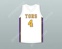 Custom Nay Name Mens Youth/Kinder Mike Evans 4 Ball High School Tors White Basketball Trikot 1 Top genäht S-6xl