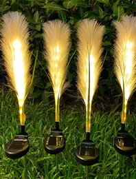 Garden Solar Reed Lights Outdoor Fibre Light Waterproof Lampa Garden Symulacja Lampy krajobrazowe do dekoracji patio domowej