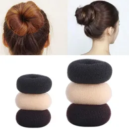 1 st nytt elegant mode kvinnor shaper donut bun maker hårring hår rullar skönhet styling hårverktyg tillbehör grossist