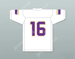 사용자 정의 모든 이름 번호 남성 청소년/어린이 Trevor Lawrence 16 Cartersville High School Hurricanes White Football Jersey 3 Top Stitched S-6XL