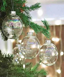 68 cm Glas Hanging Ball Weihnachtsbaum -Drop -Ornamente Irisierende Ball Bauer Bhere Home Mall Pendellende Dekoration8772750