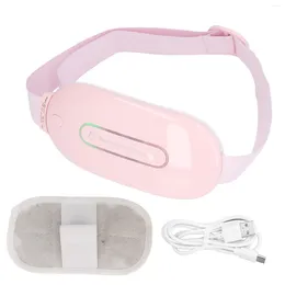 Storage Bags Electric Heated Waist Belt Uterus Heating Pain Relieve Vibration Massage USB Charging Pink Large Area For Office