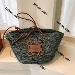 Loewew Bag Straw Designer Shopper Beach Bags Luxury Purse A5 Tote Handbag Mens Raffias Clutch Bucket Bag Straw Weave Shourder Summer Crossbody Basket Bag 706