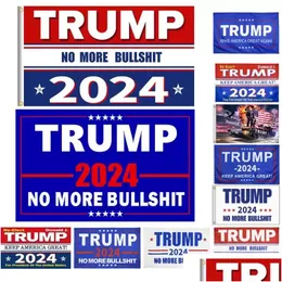 Banner Flags 3X5Ft Digital Print Trump 2024 Flag Us Presidential Election No More Campaign Drop Delivery Home Garden Festive Party Su Dh5Gl