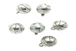 Ganz 50 pcs Basketball Antike Silberchark Anhänger Schmuck DIY für Halskette Armband Ohrringe Retro -Stil 1411mm DH07852559435
