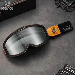 Vozapow Motorradbrille Retro Pochromic Motocross Radspannung für über Gläser Anti Nebel UV Ski -Sonnenbrille 240419