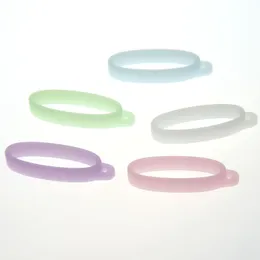 Glow luminoso in filo di cordino in silicone da 40 mm nella collana di silicio scuro o clip anelli a corda di corda a corda cinghia