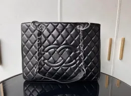 10A Luxury Designer Bag GST Bag toppklass Caviar Cow Leather Classic Quilted Plaid Metal Chain Shoulder Bag Women's Shopping Vintage CH