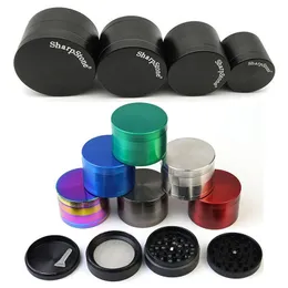 Sharpstone Smoking Herb 4 Part Zinc Alloy 40mm/50mm/55mm/63mm Spice Cracker Tobacco Metal 7 Colors Grinder