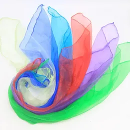 21COLORS 6060 cm Sheer Transparent Scarpes for Girls Music Dance Scarf Candy Color Outdoor 240425