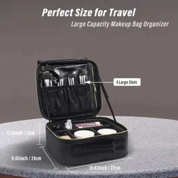 Reise -Make -up -Tasche mit verstellbarer Partition professioneller Kosmetik -Aufbewahrungsbox tragbarer Schmuck Digital Tool Zubehör 240428