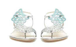 Sophia Webster Crystal Butterfly Flat Sandals Flip Flip Flops Angel Wings Thong Flat Casual Shoes 여성 여름 발 뒤꿈치 Dre1857087