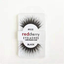 1 Pair False Eyelashes Red Cherry Women Makeup 100 Real Human Hair Thick 3D Popular Messy Nature Eye Black Handmade Lashes Extens6328112