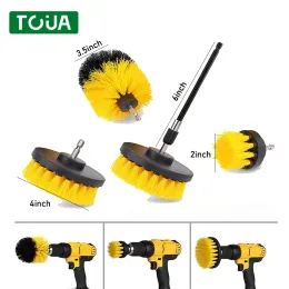 Set 112Pcs Electric Drill Brush Scrubber Set Cleaning Brush Detailing Brush Auto Tires Cleaning Tools For Bathroom Tile Kitchen