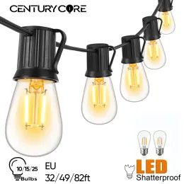 ديكورات البلاستيك S14 LED إكليل E27 220V EU String Light