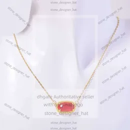 Kendrascotts smycken Kendras Scotts Necklace Natural Stone 12 Birthstone Halsband Rostfritt halsband Crystal Necklace 2305