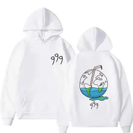 Herrtröjor tröjor Rapper juice wrld tryckta hoodies män kvinna y2k hoodie hip hop strtwear hooded tröjor tröjor unisex tracksuitkläder t240428