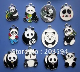 Whole 100pcslots DIY stop ze stopu DIY Mieszany Panda Charms Animal Celdant BEAD9800086