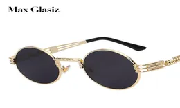 Männer Marke Vintage Runde Sonnenbrillen 2017 Neues Silber Gold Metall Mirror kleine runde Sonnenbrille Frauen billig hochwertiger UV4003054069
