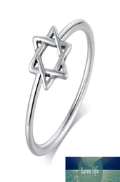 Звезда очарования Дэвида Кольца для женщин из нержавеющей стали серебряного цвета Маген Давид еврейские ювелирные украшения3802499