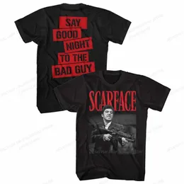 Мужские футболки Тони Монтана Scarface Mens and Womens Cotton футболки повседневная летняя улица Короткие рукава мода Harajuku Y2K Футболки