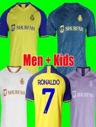 Al Nassr FC Soccer Jerseys T Shirt Ronaldo Home Yellow Away 22 23 Cr7 Gonzalo Talisca Ghislain Konan Vincent Aboubakar Men Footbal5683283