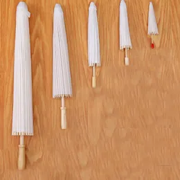 Винтажные предметы красоты Китай Белый бумажный зонтик традиционный открытый солнечный зон