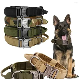 Obroże dla psa taktyczne kołnierz pet wojskowy trening regulowany z klamrą szybkiego uwalniania