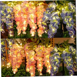 Wisteria Floral Solar Garden Lights IP44 크리스마스 파티 웨딩 DIY 장식을위한 방수 조경