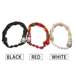 Pulseiras de charme 1pcs moda moda corda de corda com miçanga pulseira portátil fumabol