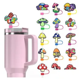 Питье соломки Colorfs Mushroom ST Cap для 40 унций из нержавеющей стали Tumbler 10 мм STS Крышка мягкая резиновая капля доставка Домашний сад DH0KA