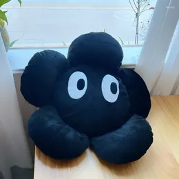 Poduszka 60 cm kreskówka kawaii duże oczy kwiat czarne miękkie krzesło sofa łóżka nocna salon wystrój domu